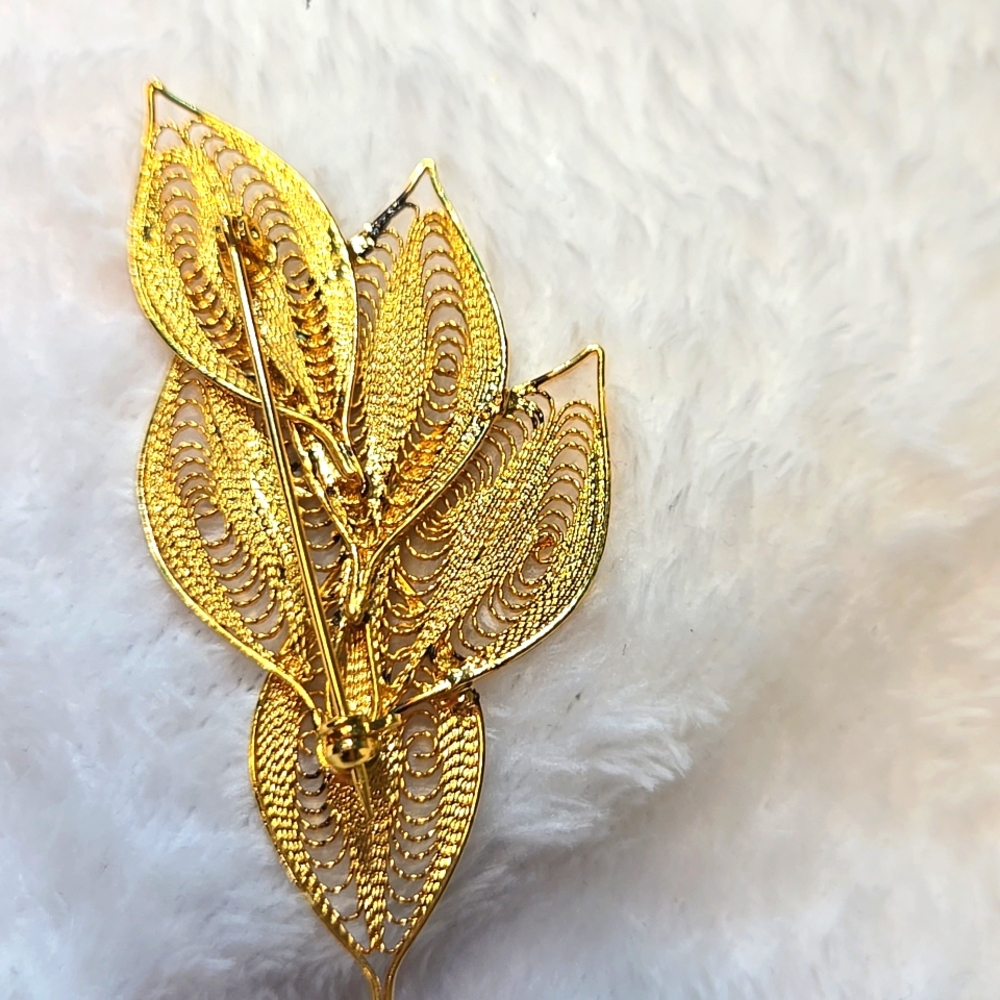 šVintange Elegant Gold and Silver Brooch Lot - Picture 4 of 14